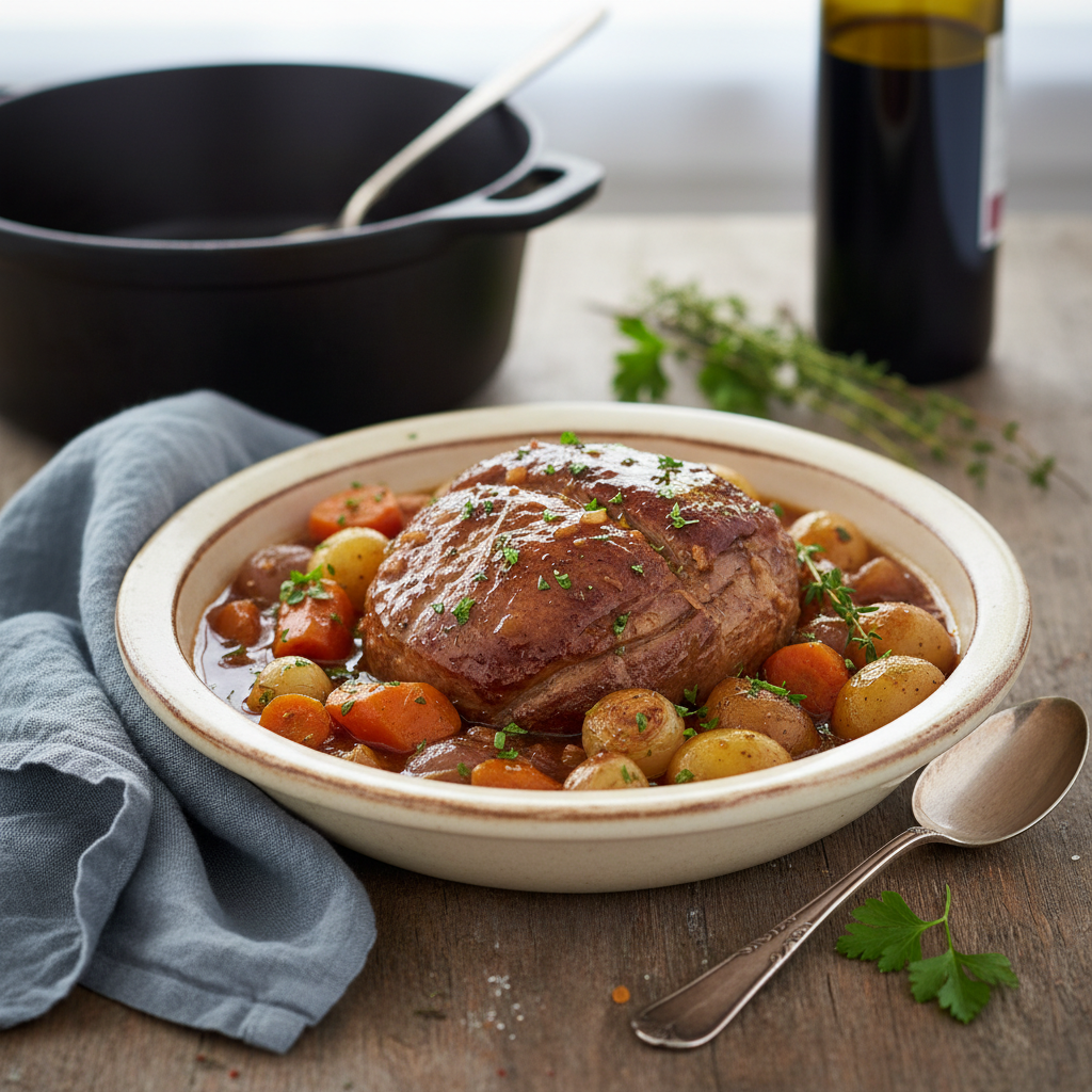 Photo de Recette du tendron de veau fondant à la cocotte