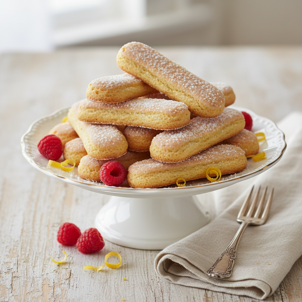 Photo de Recette de biscuits à la cuillère maison pour charlotte