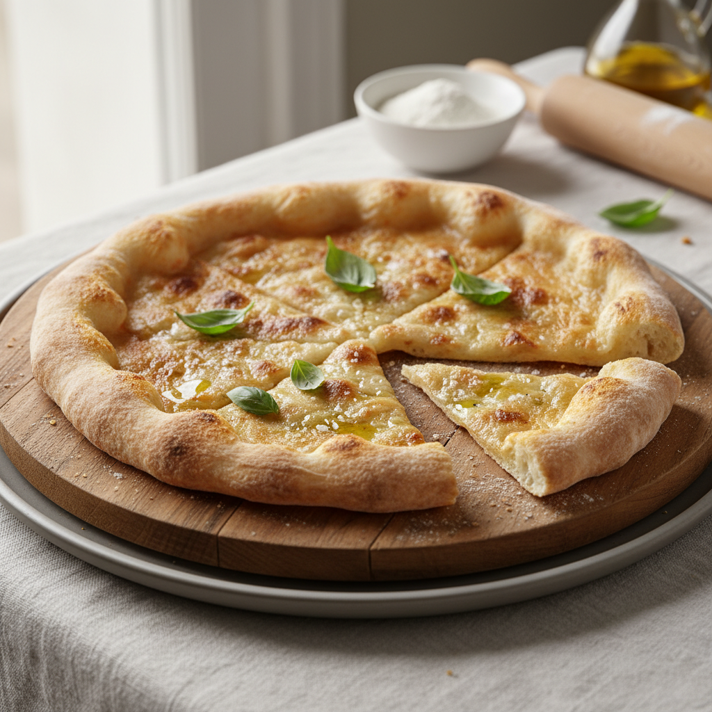 Photo de Recette de pâte à pizza italienne fine et croustillante