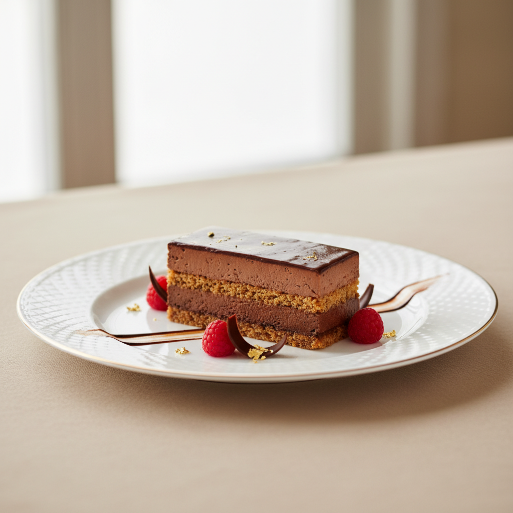 Photo de Recette du royal au chocolat fondant et croustillant