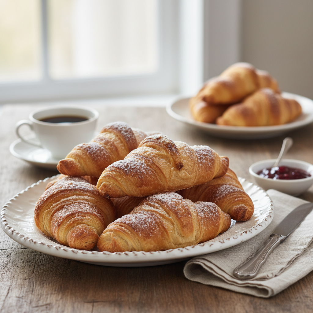 Photo de Recette des croissants au beurre croustillants maison