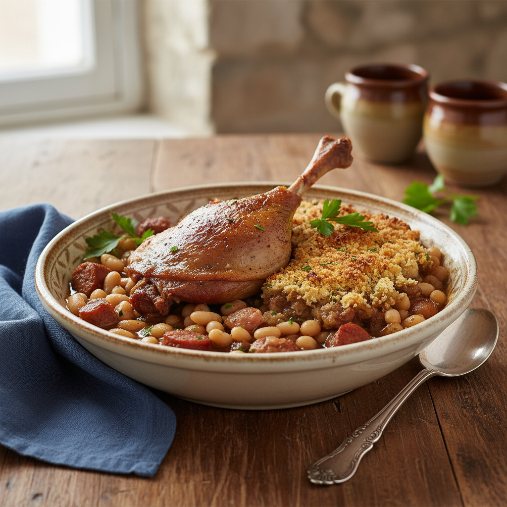 Photo de Recette du cassoulet traditionnel au confit de canard