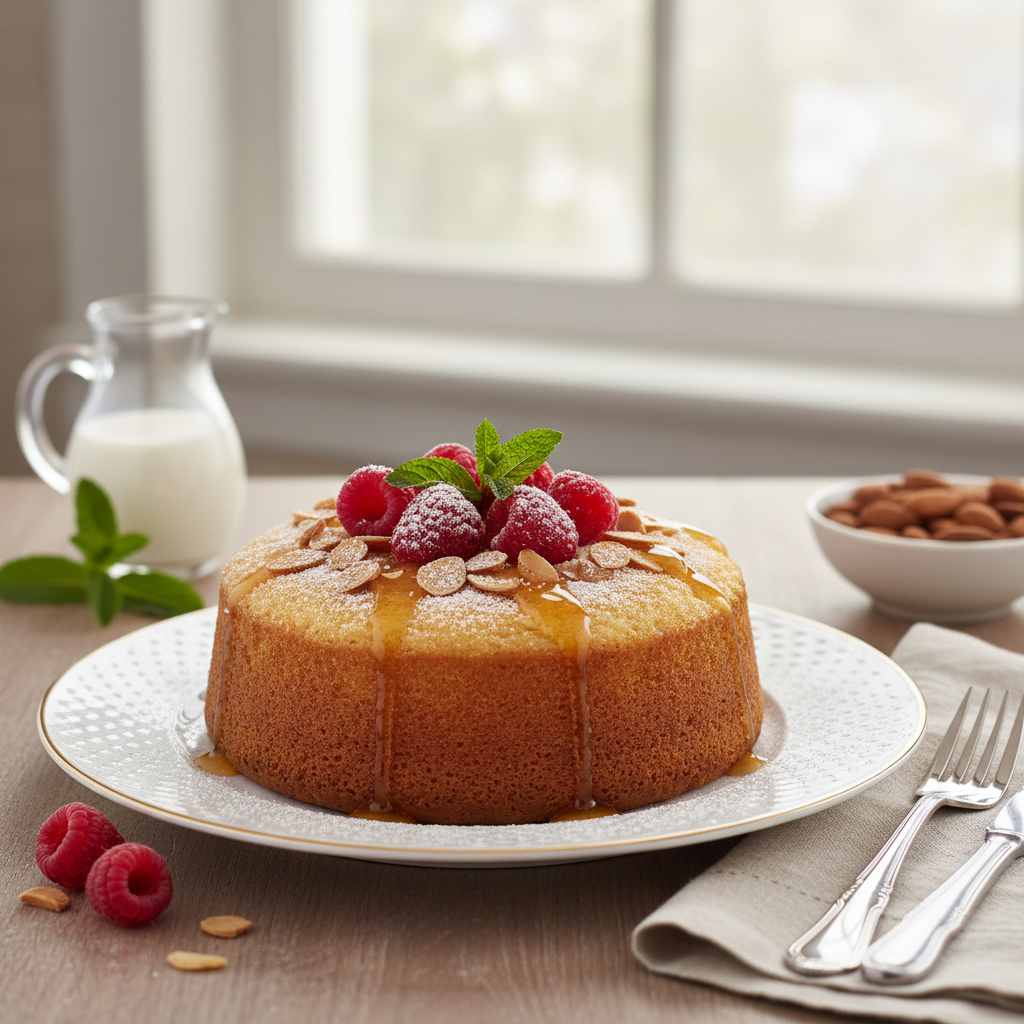 Photo de Recette de gâteau moelleux aux amandes sans sucre ajouté