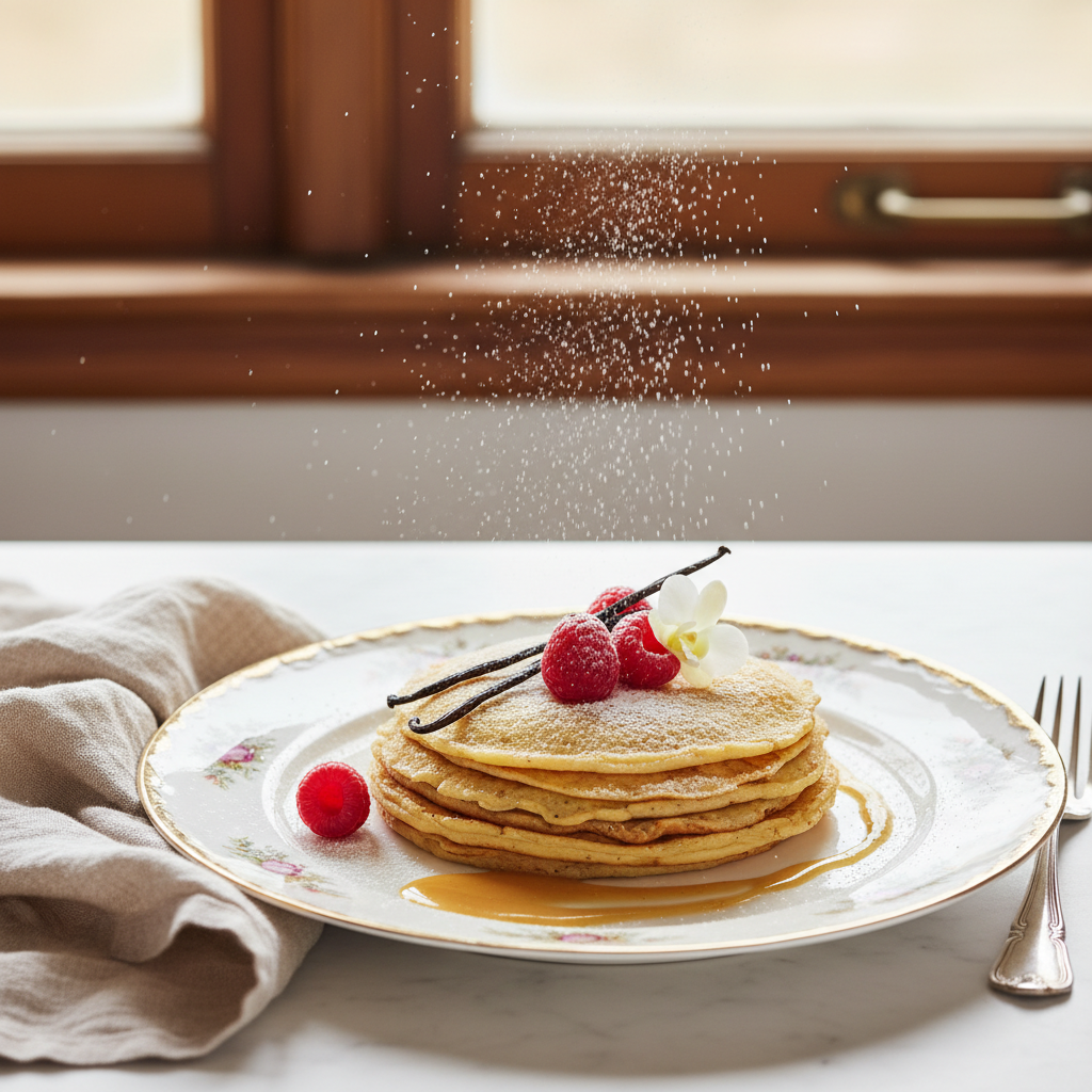 Photo de Recette de crêpes légères sans beurre au parfum de vanille
