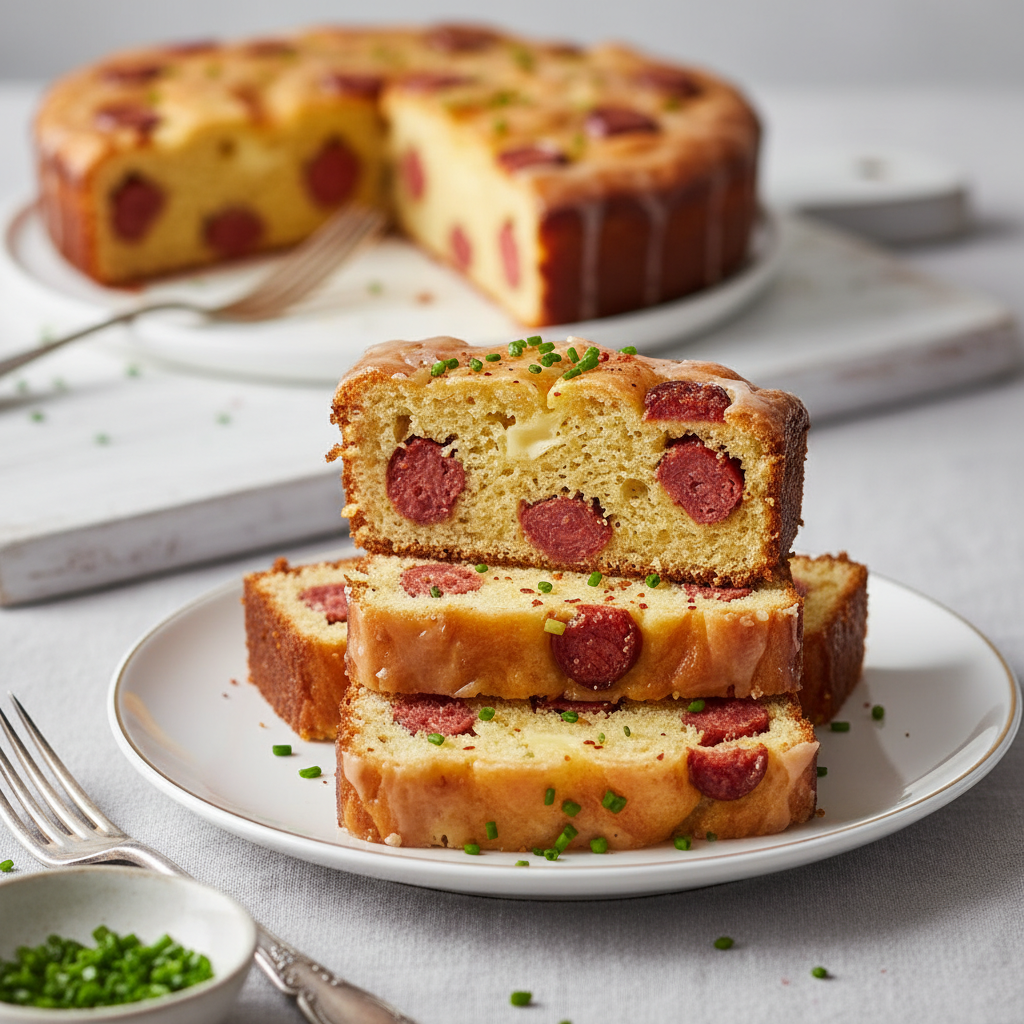 Photo de Recette de cake au chorizo et emmental ultra moelleux