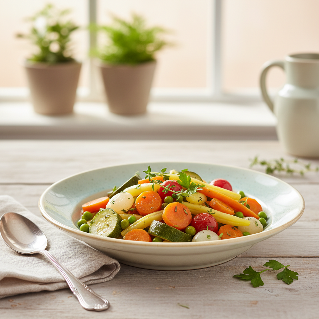 Photo de Recette de la jardinière de légumes frais à l'étouffée