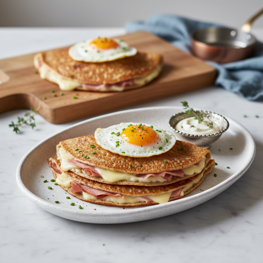 Photo de Recette des crêpes salées au froment maison