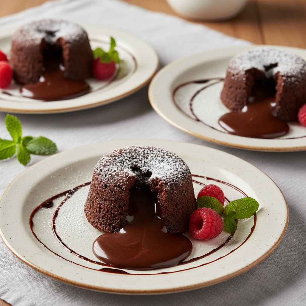 Photo de Recette de fondants au chocolat individuels ultra coulants