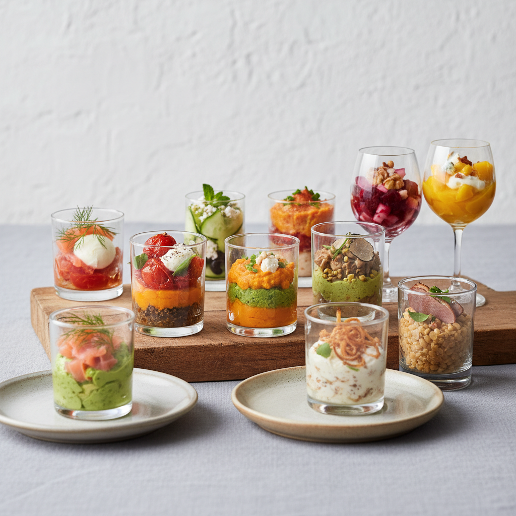 Photo de Recette de 10 verrines faciles et gourmandes pour l'apéritif