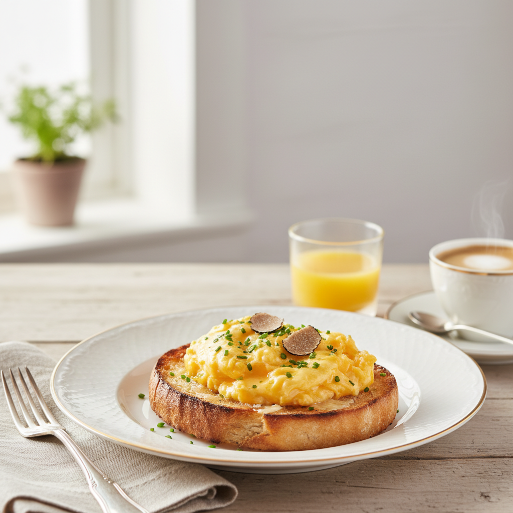 Photo de Recette d'œufs brouillés onctueux façon palace