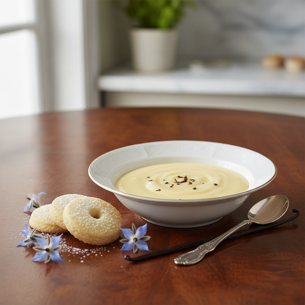 Photo de Recette de crème anglaise onctueuse à la vanille bourbon