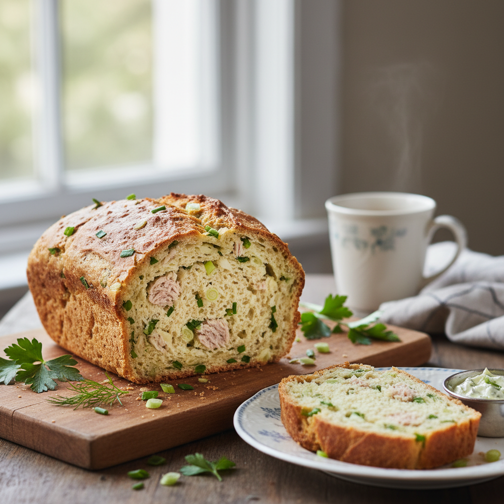 Photo de Recette de pain thon moelleux et herbes fraîches