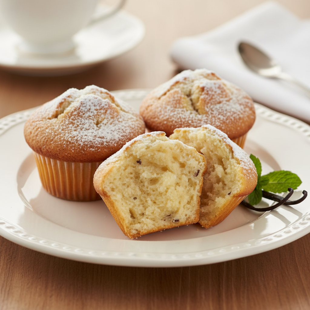 Photo de Recette de muffins à la vanille incroyablement moelleux