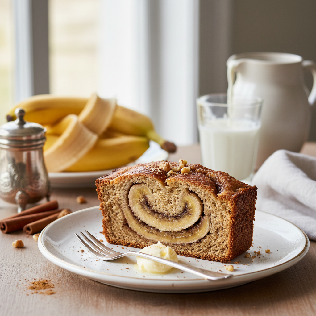 Photo de Recette de pain au banane moelleux à la cannelle