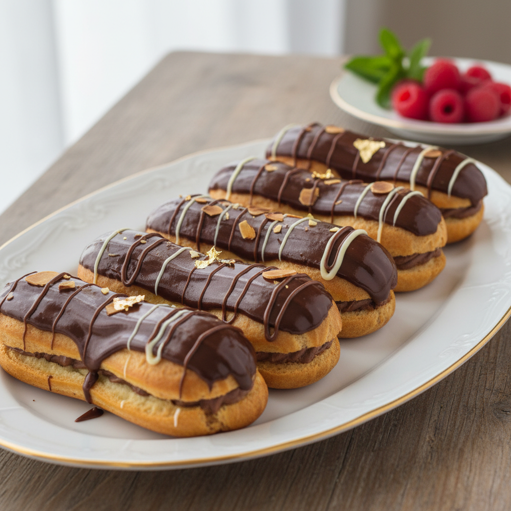 Photo de Recette des éclairs au chocolat pâtissiers et fondants