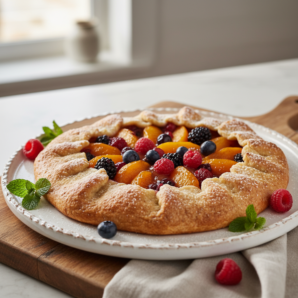 Photo de Recette de tarte aux pommes rustique aux fruits fondants