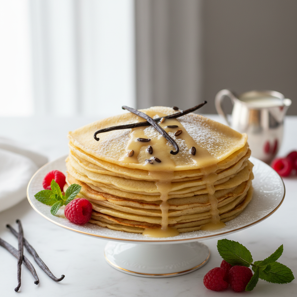 Photo de Recette de crêpes inratables et parfumées à la vanille