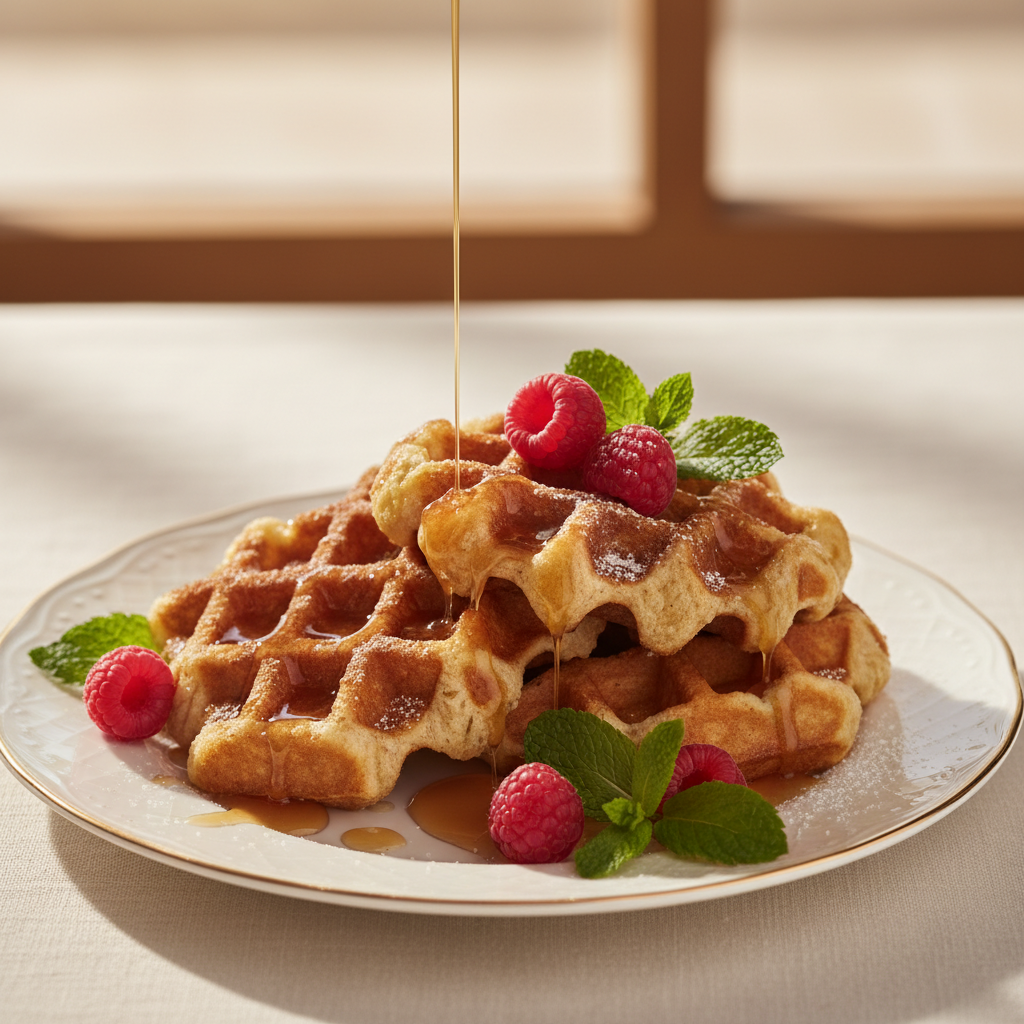Photo de Recette de gaufres de Liège caramélisées et moelleuses