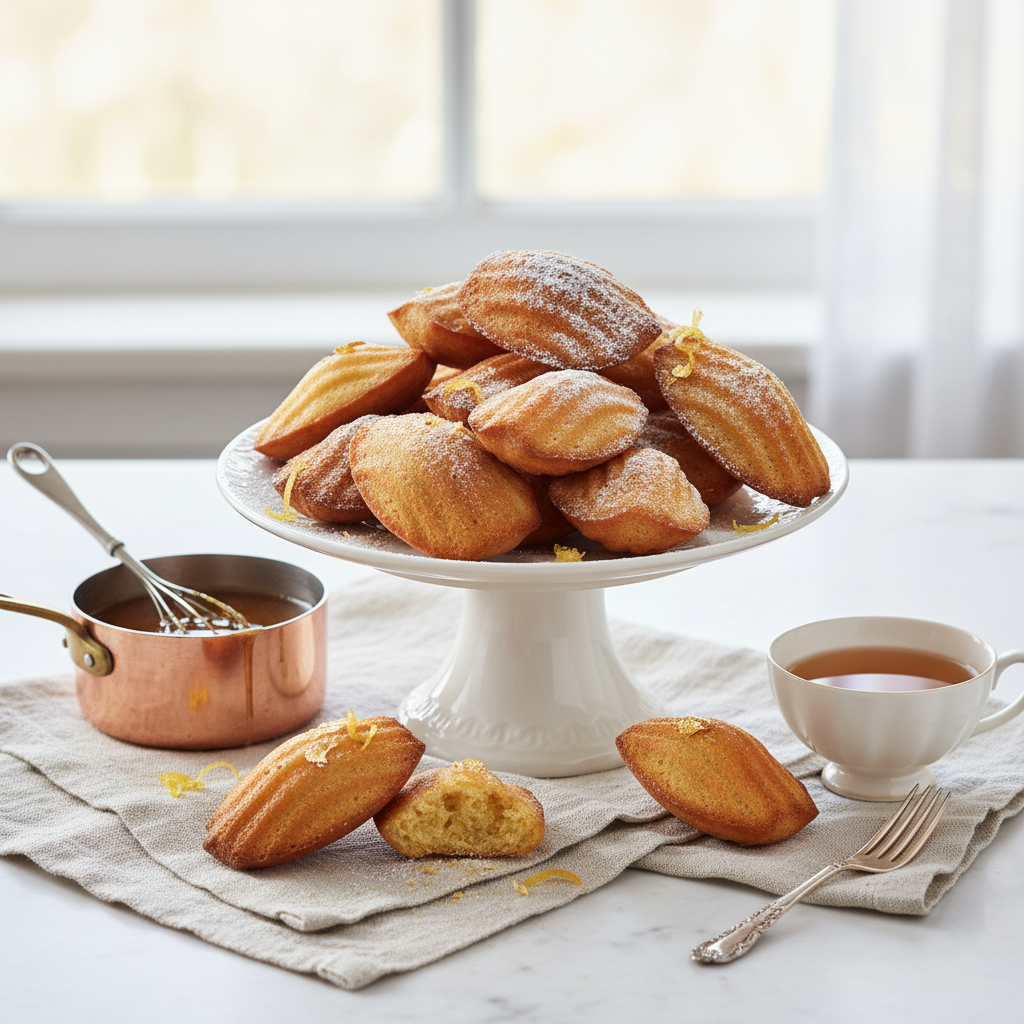 Photo de Recette de madeleine à l'ancienne au beurre noisette
