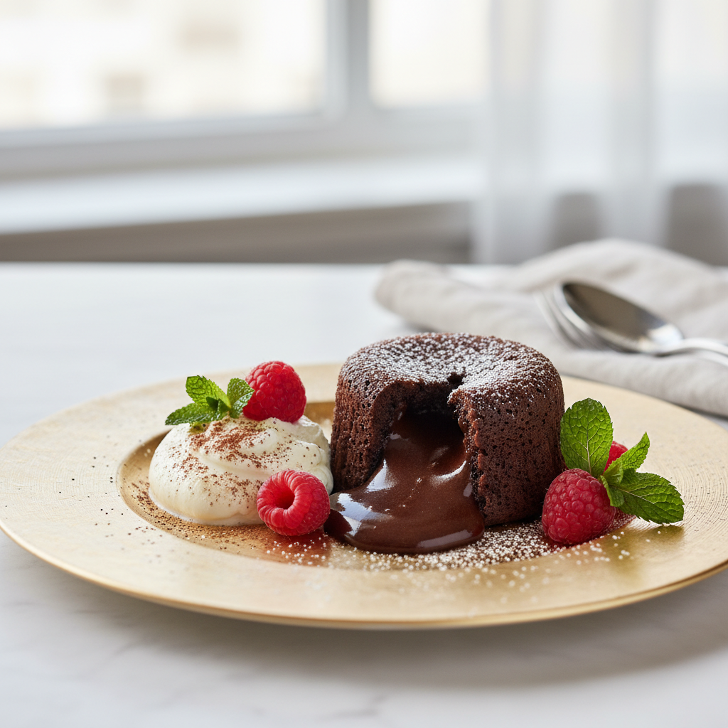 Photo de Recette du fondant au chocolat de Cyril Lignac au mascarpone