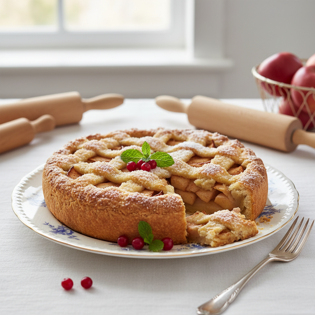 Photo de Recette de la tarte aux pommes croustillante façon grand-mère