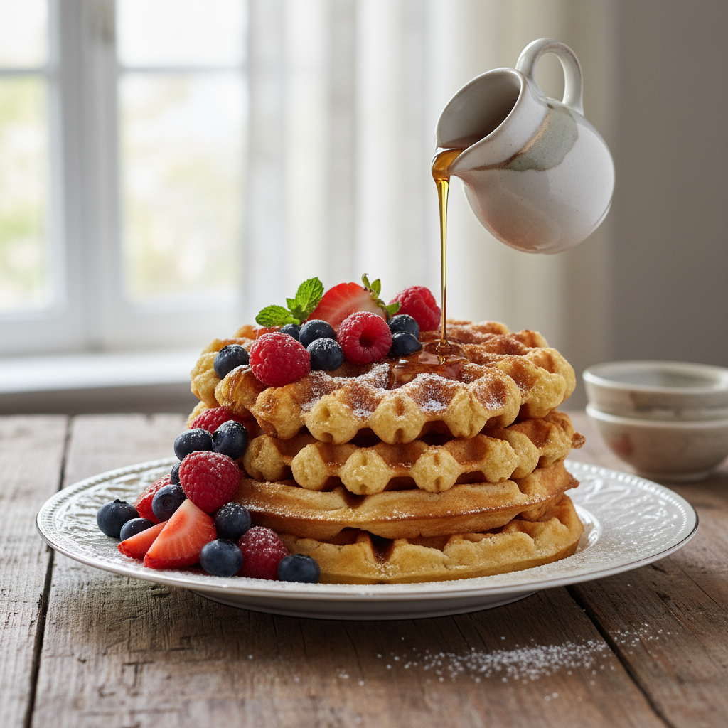 Photo de Recette de gaufres croustillantes et légères à l'ancienne