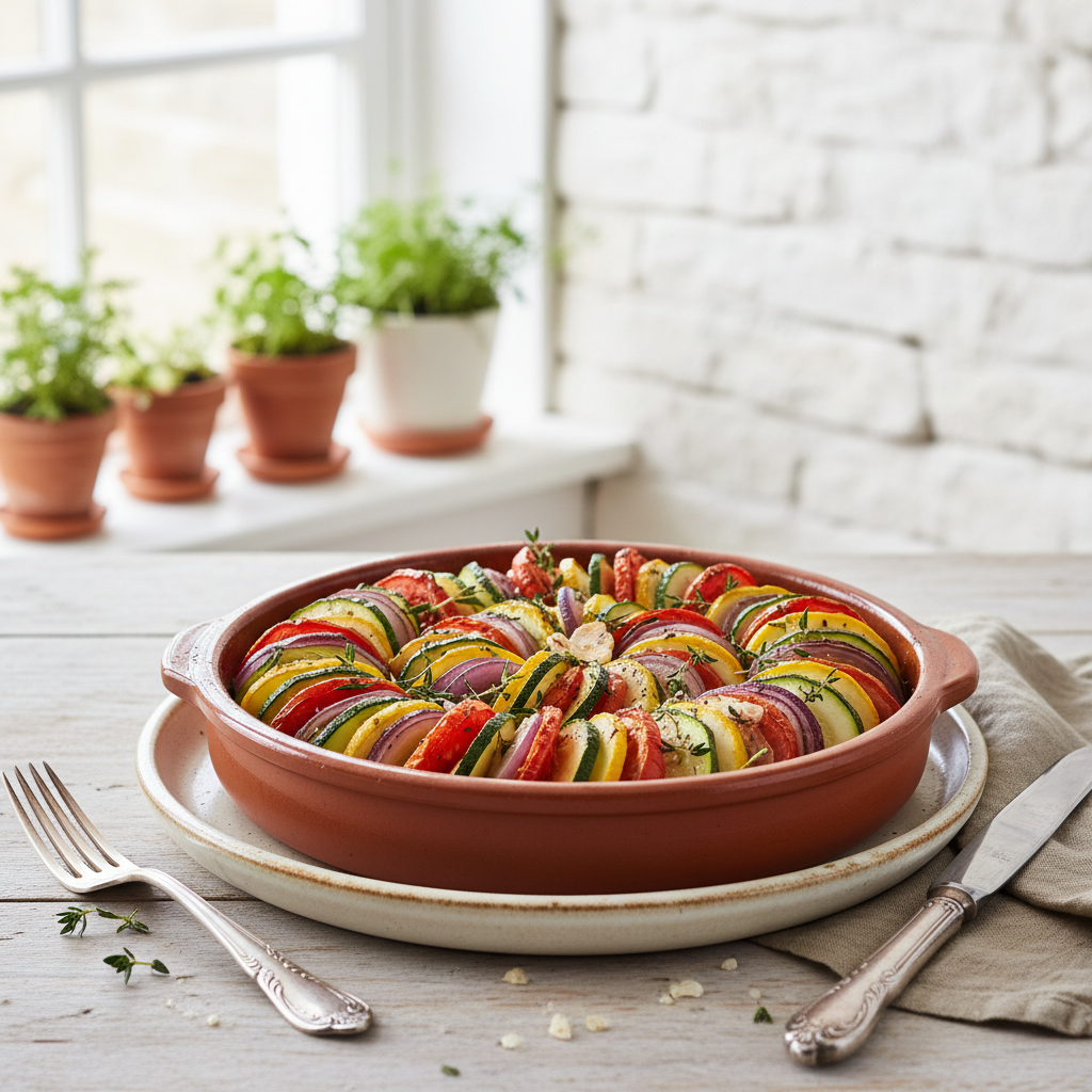 Photo de Recette de tian de légumes ensoleillés à la provençale
