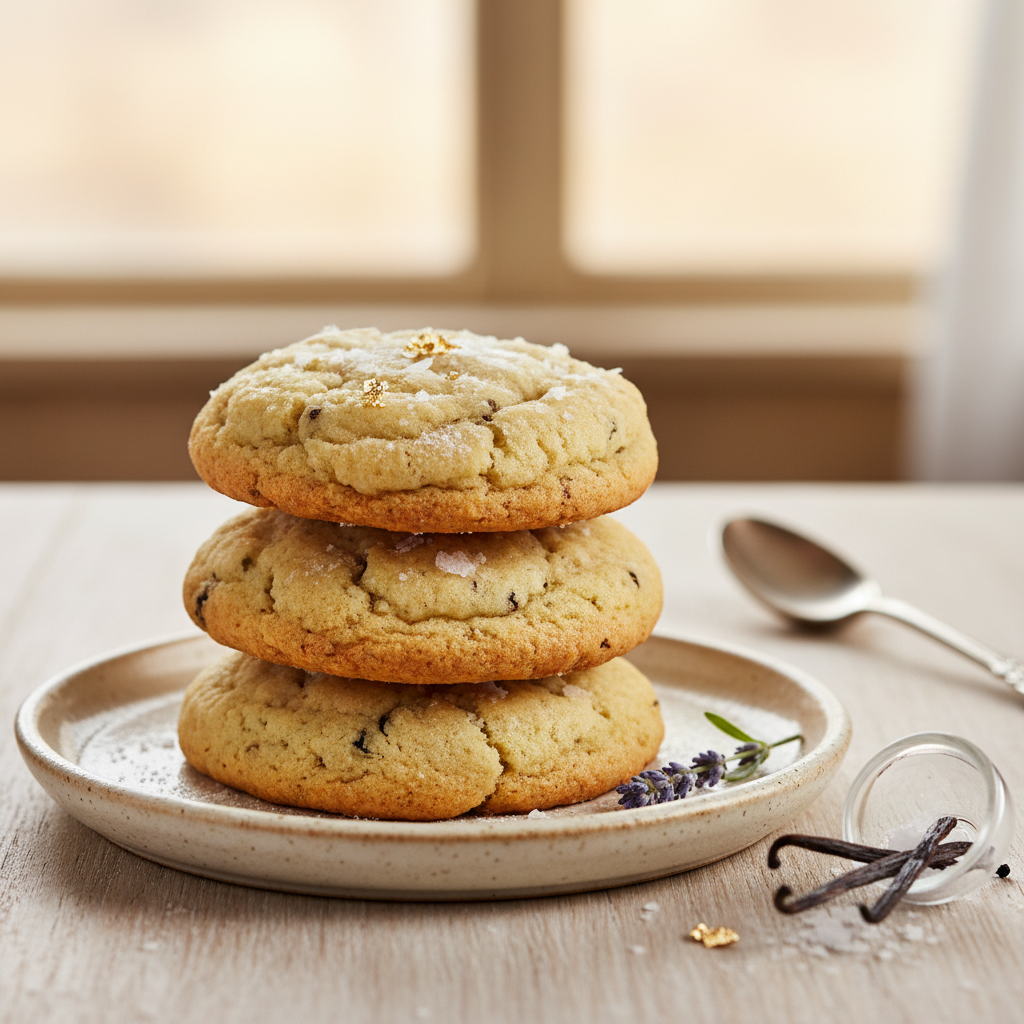 Photo de Recette des cookies moelleux à la fleur de sel et vanille