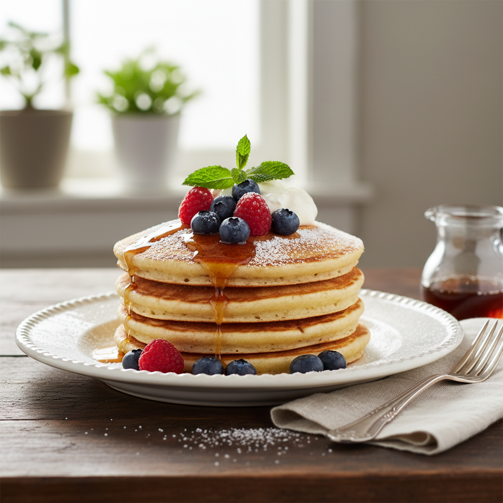 Photo de Recette de pancakes américains gonflés et irrésistibles