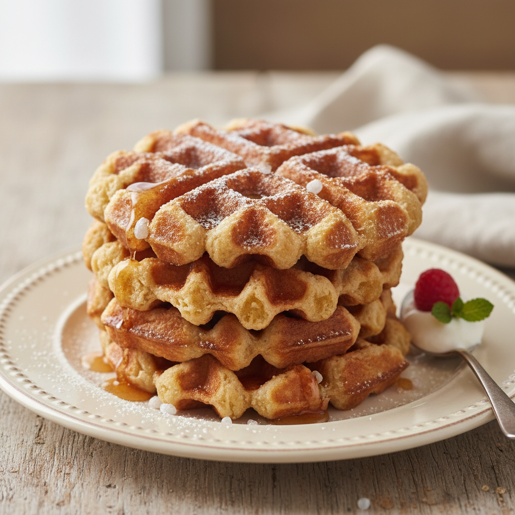 Photo de Recette de gaufres de Liège caramélisées au sucre perlé
