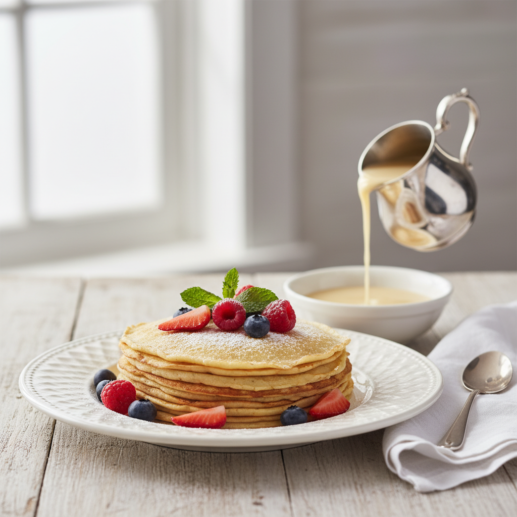 Photo de Recette de pâte à crêpes minute légère et sans grumeaux