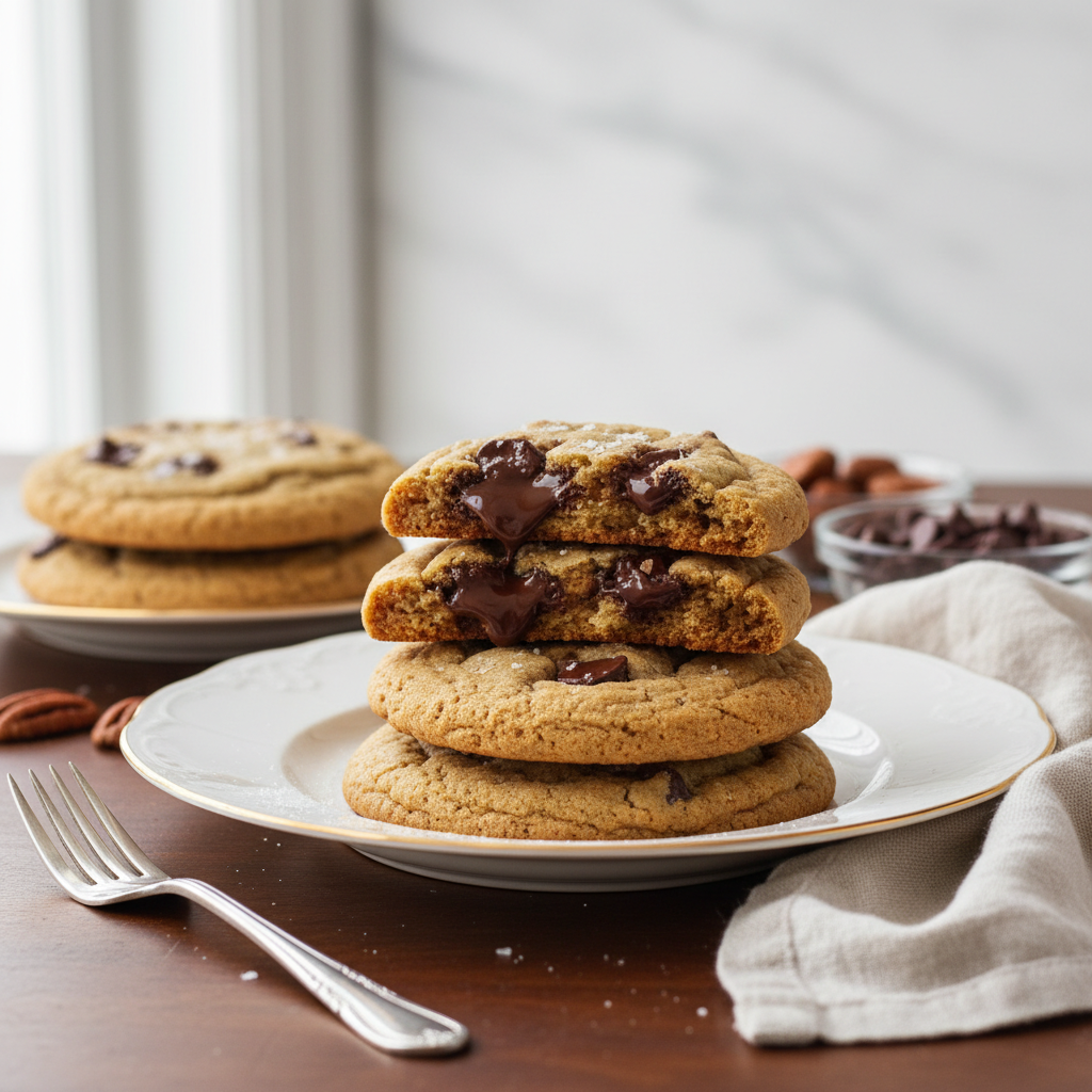 Photo de Recette de cookies au chocolat fondants et croustillants