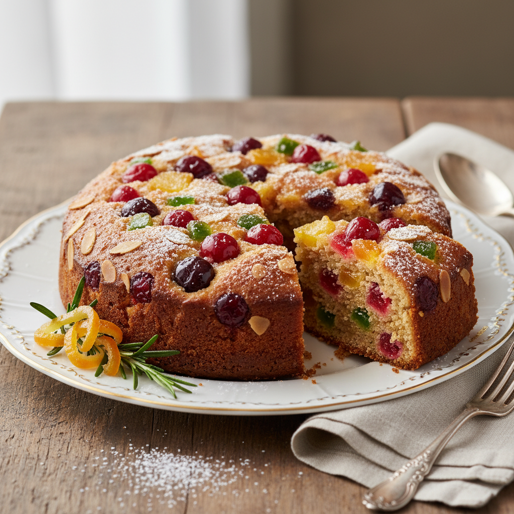 Photo de Recette de cake aux fruits confits à l'ancienne et parfumé
