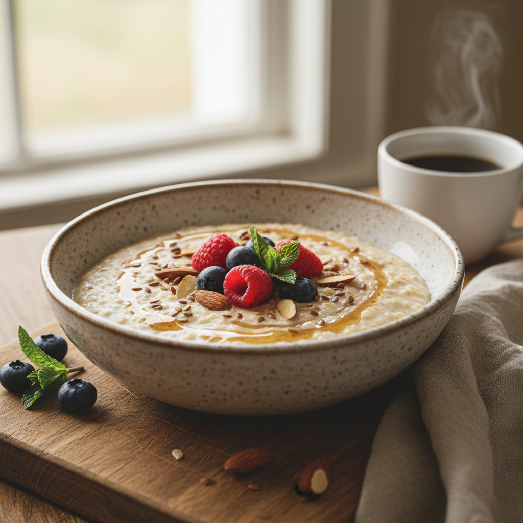 Photo de Recette de porridge d'avoine crémeux et réconfortant