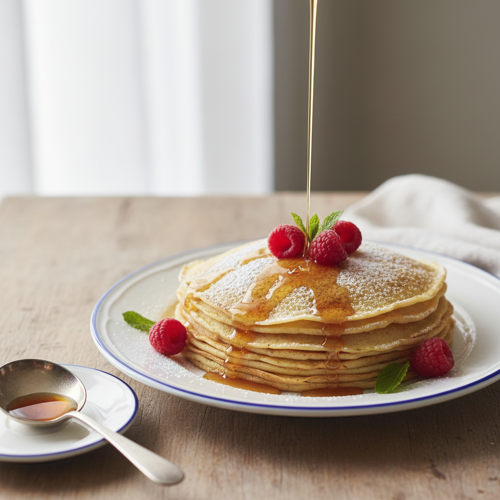 Photo de Recette des crêpes fines au lait entier et rhum ambré