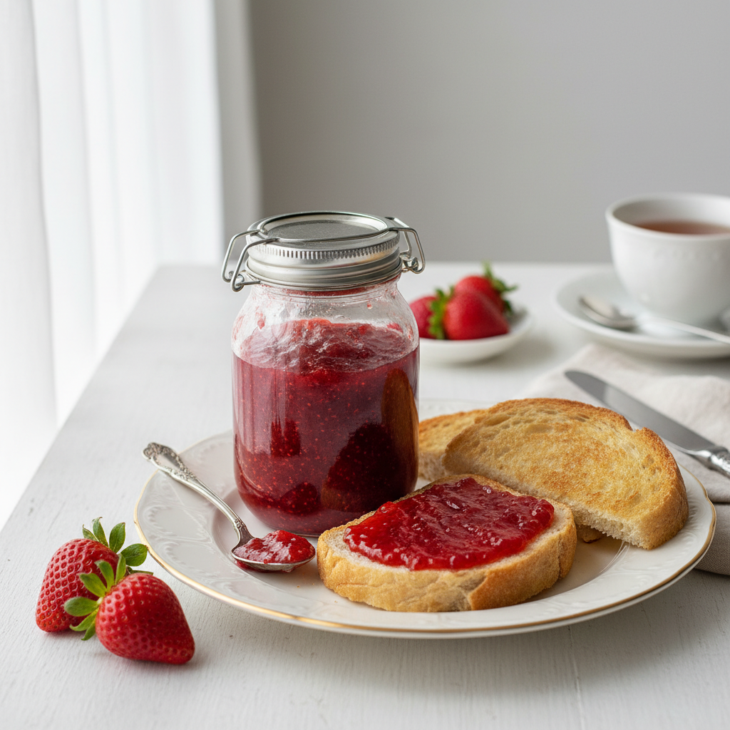 Photo de Recette de confiture fraises traditionnelle et onctueuse