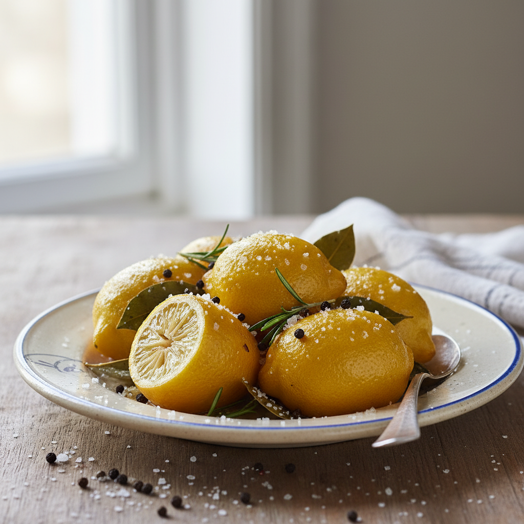 Photo de Recette de citrons confits traditionnels au sel de mer