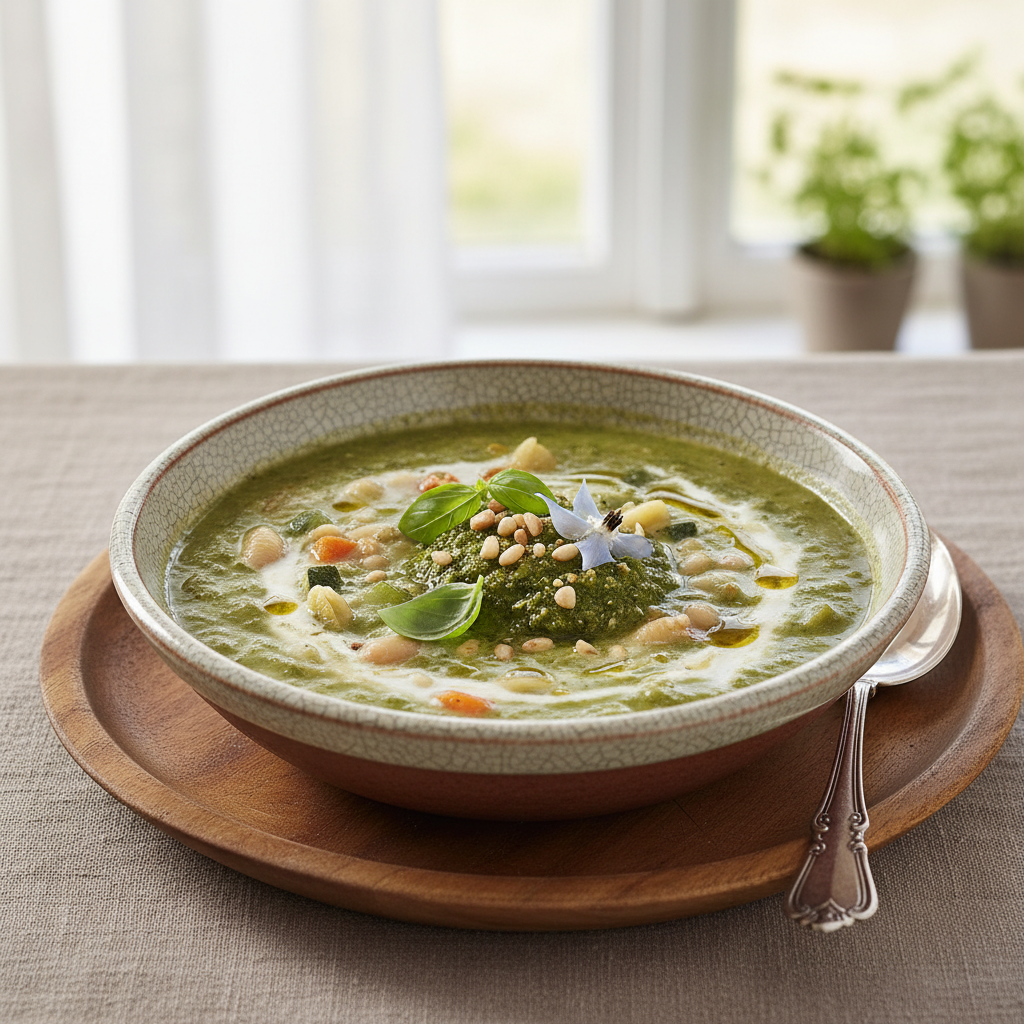 Photo de Recette de soupe au pistou provençale et parfumée
