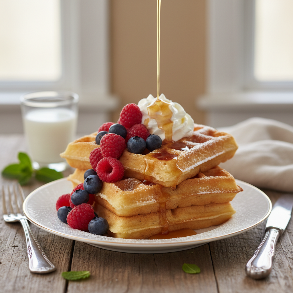 Photo de Recette des gaufres croustillantes et légères