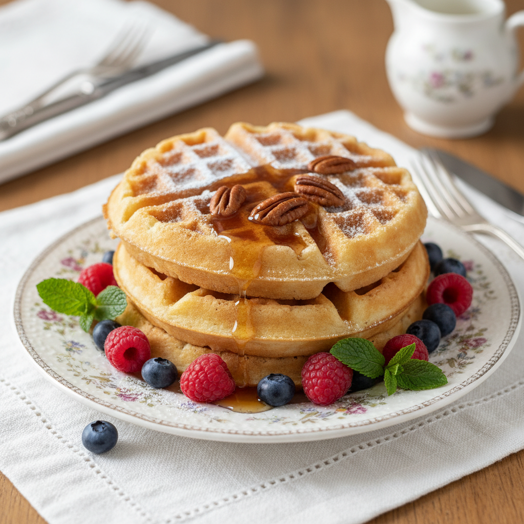 Photo de Recette des gaufres molles traditionnelles et fondantes