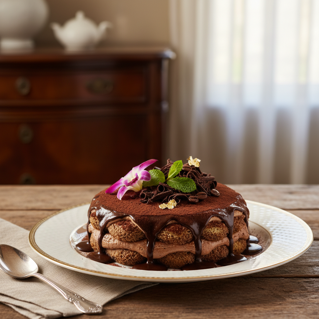 Photo de Recette de tiramisu au chocolat noir intense et velouté