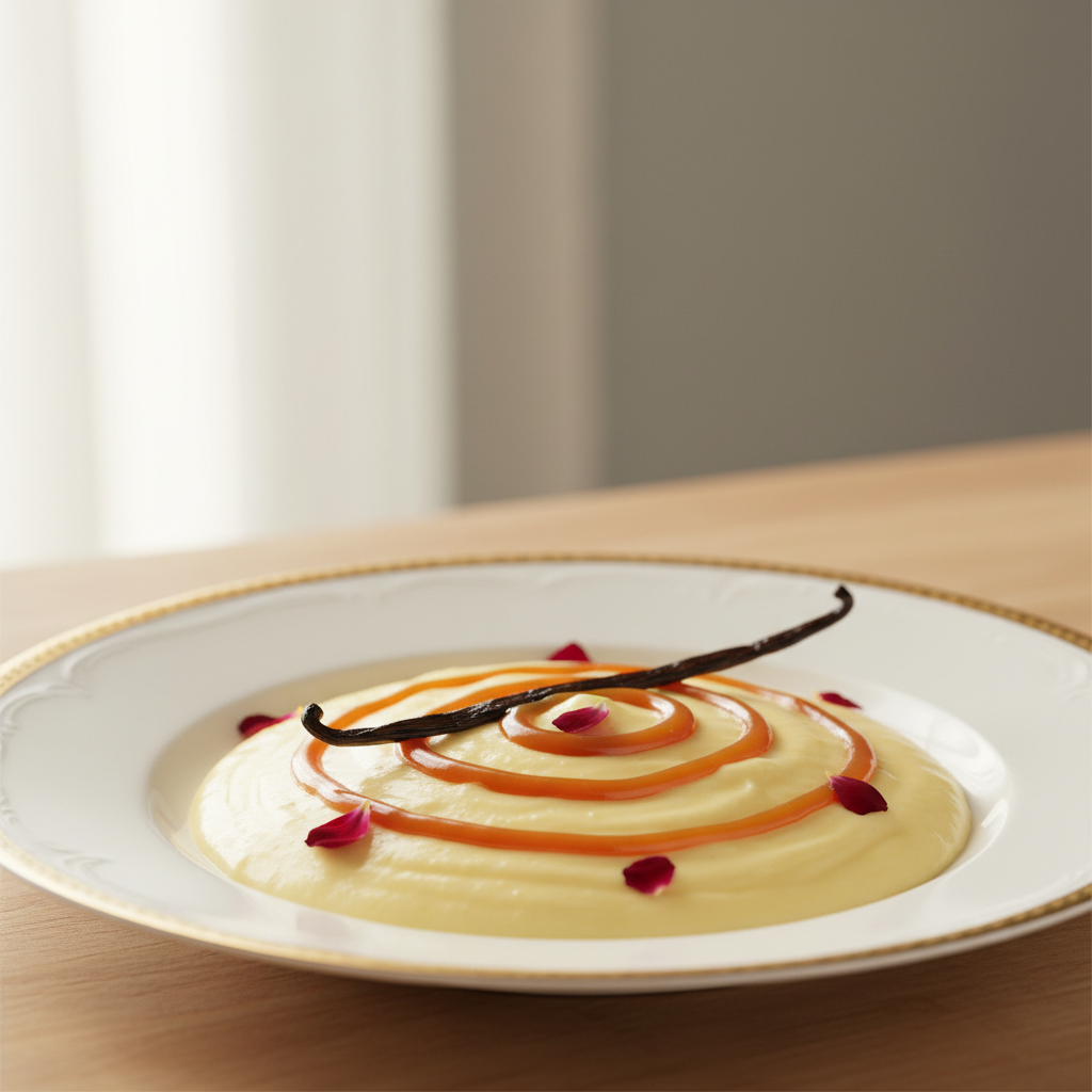 Photo de Recette de la crème anglaise onctueuse à la vanille