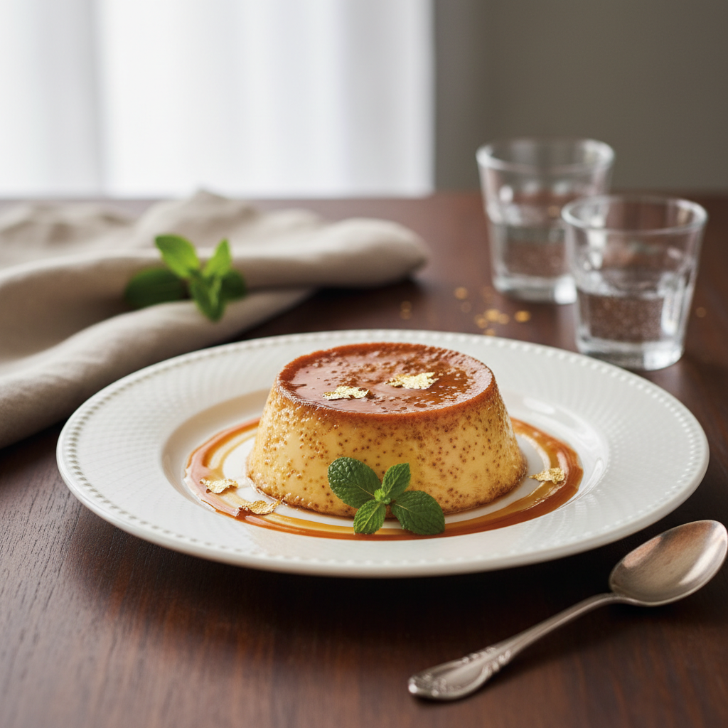 Photo de Recette du flan aux oeufs onctueux à la vanille