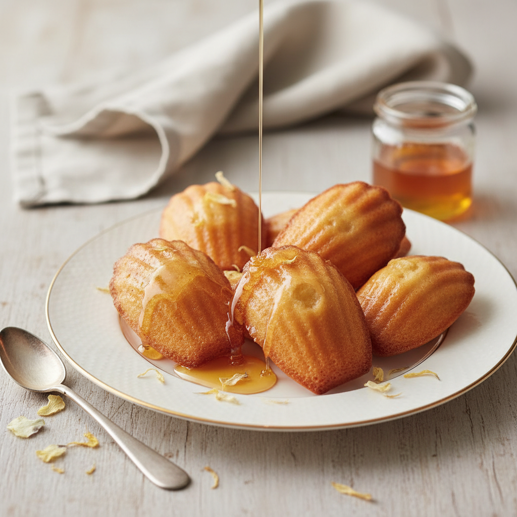 Photo de Recette des madeleines à la bosse généreuse et au miel