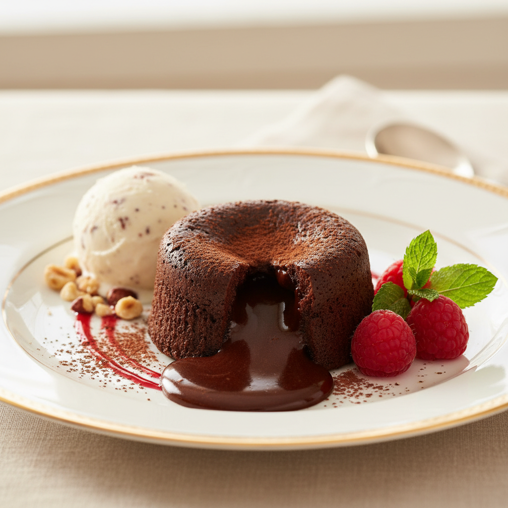 Photo de Recette du coulant au chocolat noir et cœur fondant