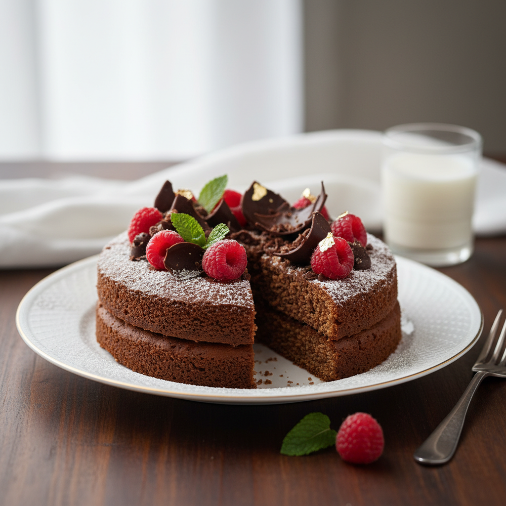 Photo de Recette de gâteau au chocolat sans beurre aérien et fondant