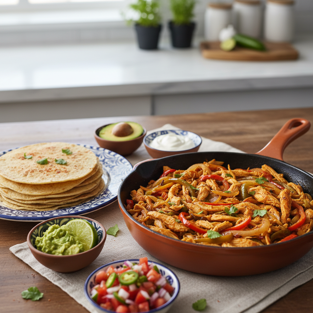 Photo de Recette de fajitas poulet recette authentique et colorée