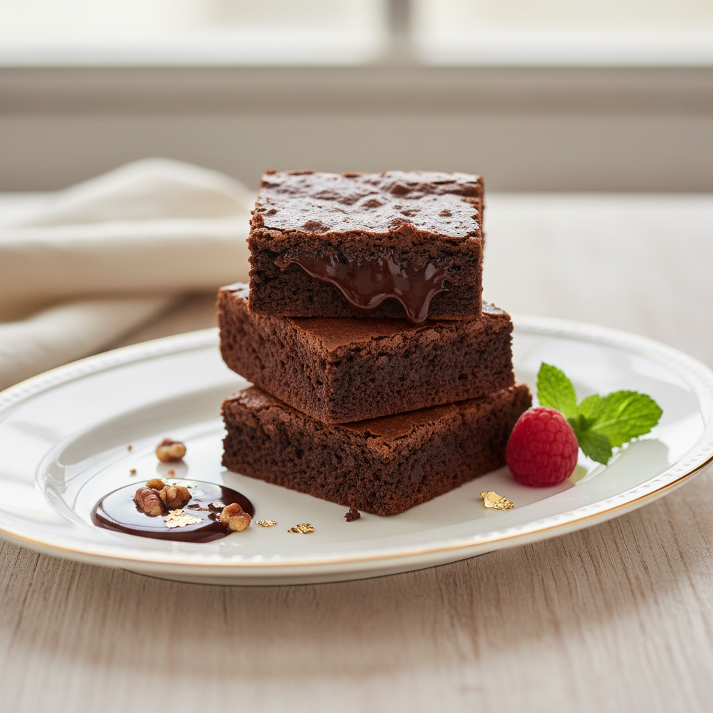 Photo de Recette des brownies américains traditionnels et fondants