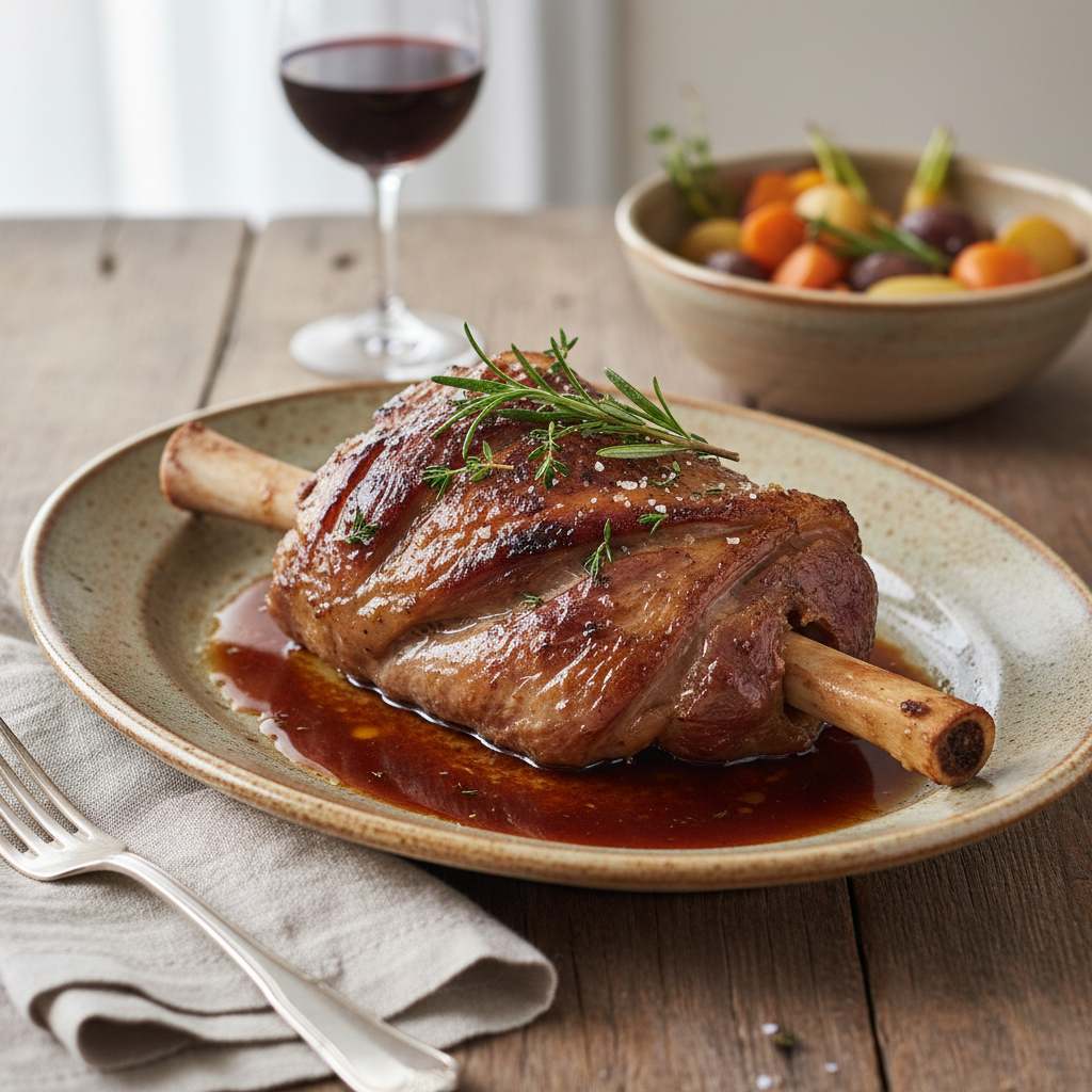 Photo de Recette de souris d'agneau confite au four ultra fondante