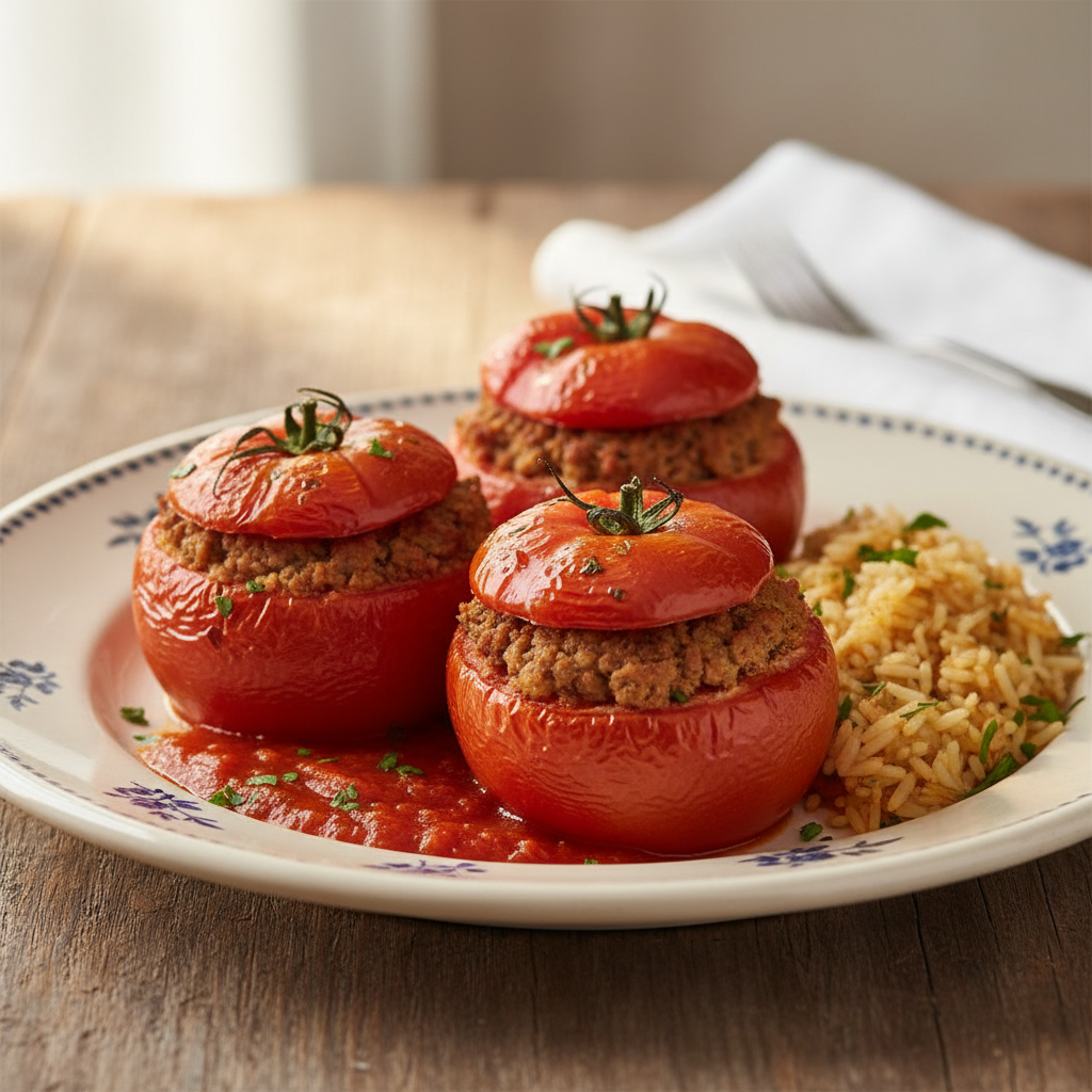 Photo de Recette des tomates farcies traditionnelles à l'ancienne